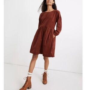 Madewell Rust Corduroy  Dress